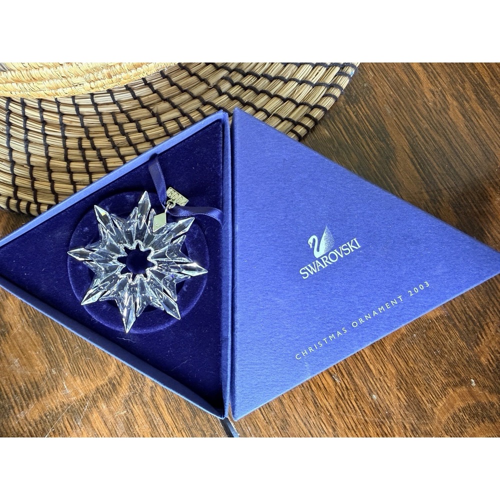 MIB 2003 Swarovski Crystal 3" Annual Christmas Holiday Ornament Box